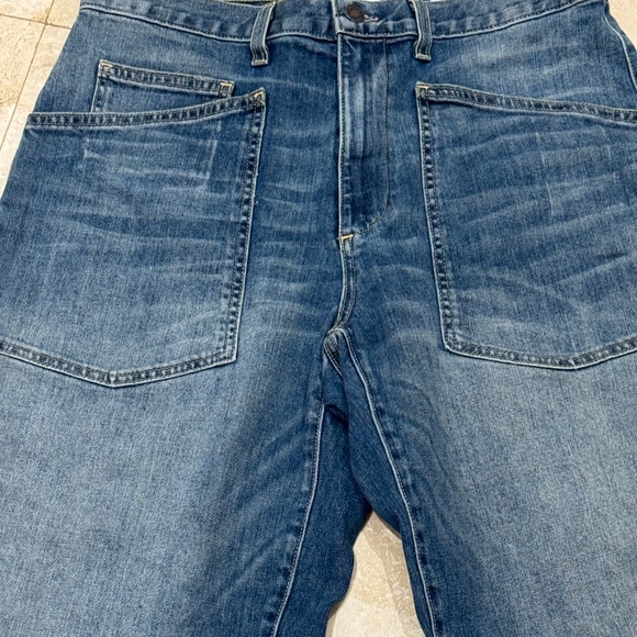 Nili Lotan Shon Denim Cropped Jean Pant Barrel Hi Waist 30 -New W/Tags - Picture 6 of 15